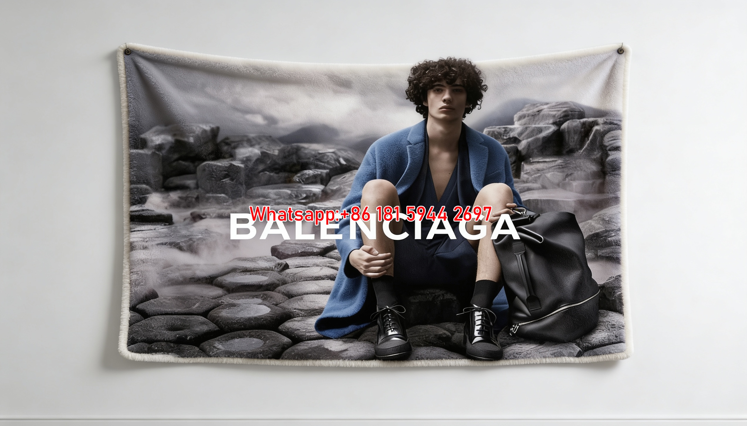 Balenciaga Luxury Fashion Flannel Sofa Throw Blanket BA198